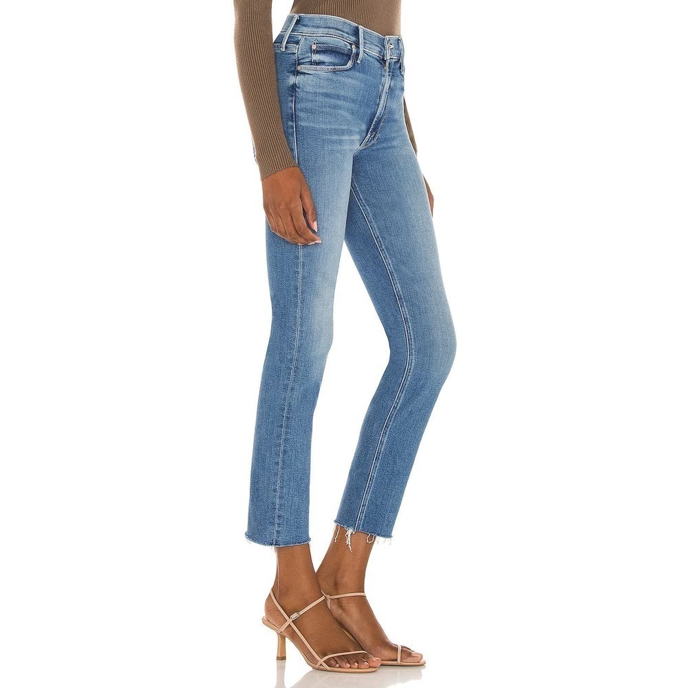 Mother The Mid Rise Dazzler Ankle Fray Jeans In Riding The Cliffside Size 29 NWT - Picture 2 of 13